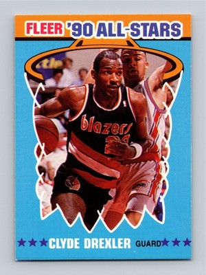 Clyde Drexler 1990-91 Fleer All Star #11 HOF NM or Better | eBay