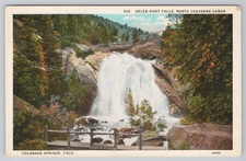 Helen Hunt Falls North Cheyenne Canon Colorado Postcard