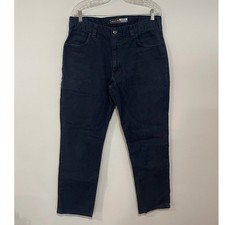 Carhartt Men's Navy Blue Rugged Flex Relaxed Fit Canvas 5 Pocket Work Pant