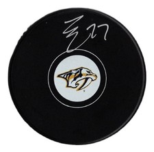 Luke Evangelista autographed signed puck NHL Nashville Predators JSA COA