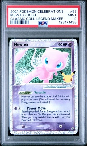 2021 POKEMON CELEBRATIONS CLASSIC COLL #88 MEW EX-HOLO PSA 9