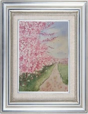 Watercolor paintings originals, "Springtime Cherry Blossoms"