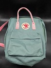Mini Teal Frost Green & Peach Pink Canvas Fjällräven Kanken Rucksack 10" 26cm