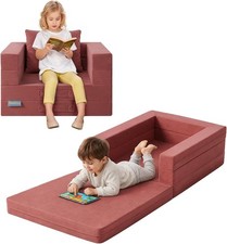Toddler Travel Bed 3-in-1 Convertible Kids Couch Bed Lounge Chair Portable