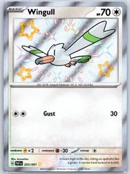 Wingull 203/091 Paldean Fates Shiny Rare Holo