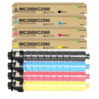 KANTEN IM C2000 IM C2500 Toner Cartridge 4-Pack (with chip) for Ricoh IMC2000