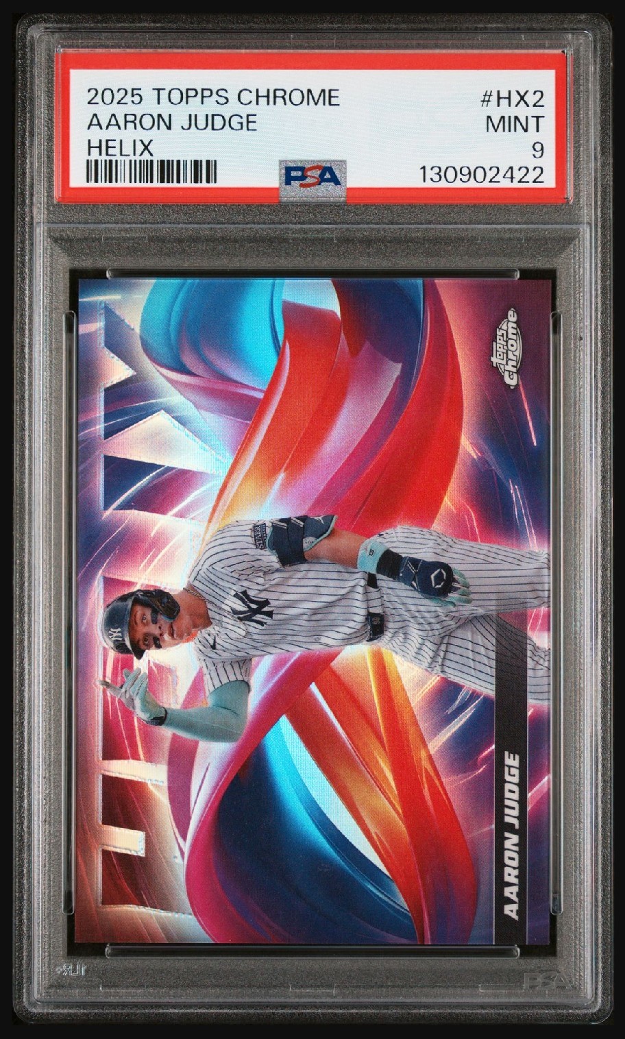 2025 Topps Chrome - Aaron Judge Helix Case Hit SSP PSA 9
