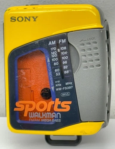 Vintage Sony Sports Walkman WM-FS397 Mega Bass Cassette Player AM/FM UNTESTED
