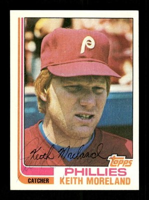 1982 Topps  #384 Keith Moreland  signed autograph  ballpoint, tough EAA1 BXCP71