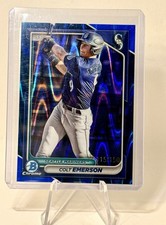2024 Bowman Chrome Colt Emerson Seattle Mariners Blue Wave Refractor 115/150