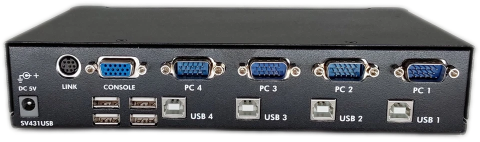 StarView SV431USB 4-Port KVM Switch USB VGA Black  - Image 4 of 4