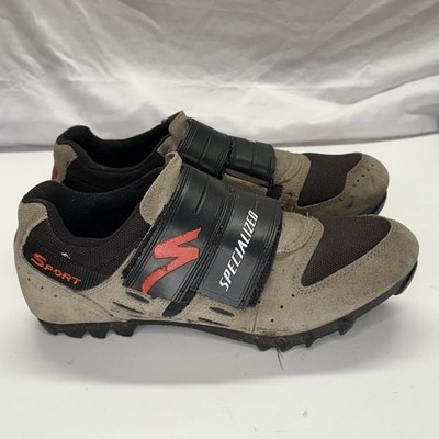 Specialized Sport Mountain Bike Shoes 7.5 US 40 EU Suede Brown Metal Clip 2 Bolt