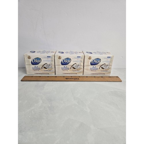 Dial Complete Coconut Milk 2-in-1 Antibacterial Moisturizing Beauty Bar Soap LOT - Picture 2 of 9
