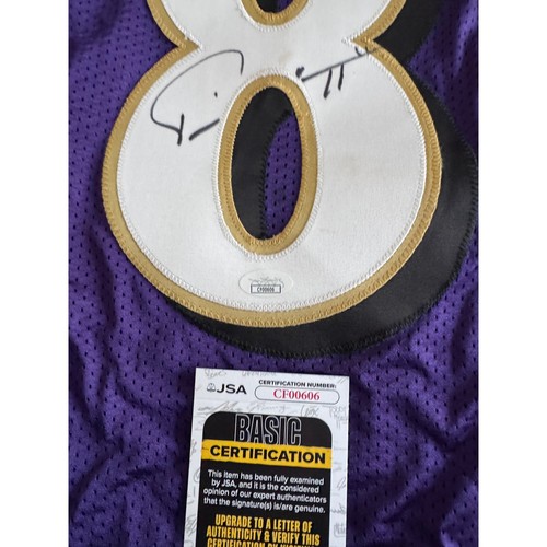 Autographed 100% Authentic Reebok NFL Jersey Travis Taylor Ravens JSA COA - Picture 3 of 17