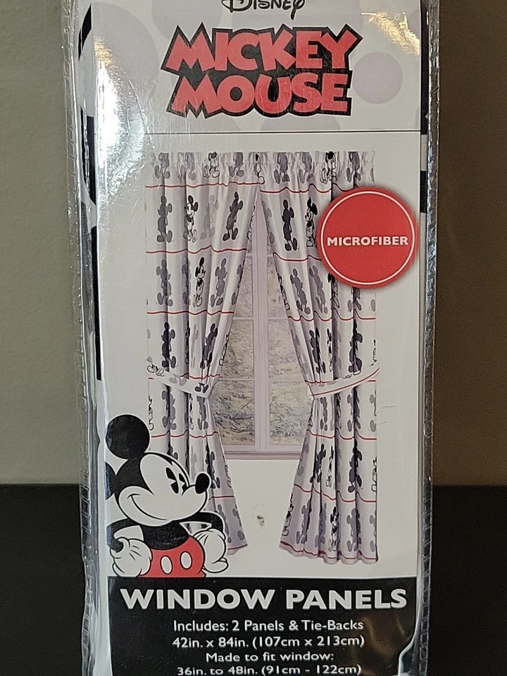 Nuevo en Paquete Cortinas Disney Mickey Mouse, 2 Paneles Foto 3 de 4