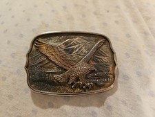 Vintage Flying American Eagle Freedom Belt Buckle Patriotic Collectible
