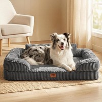 Hundebett OrthopäDisch Grau FüR MittelgroßE Hunde 91X68Cm Haustierbett