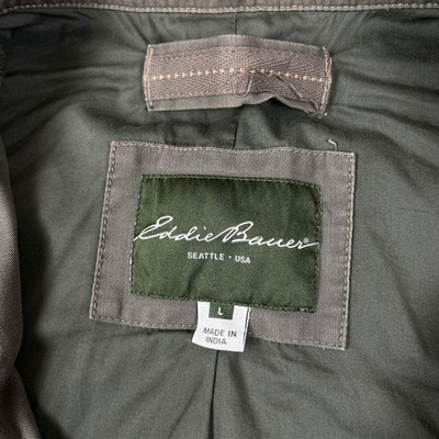 Eddie Bauer M65 Field Jacket Mens L Green Full Zip Utility