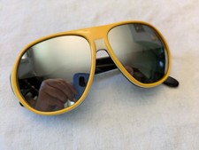 Vintage Mirror Lenses Sport Aviator Sunglasses Yellow Japan Like Style Eyes