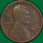 1911-D Lincoln Wheat Cent Fine F Coin #36146