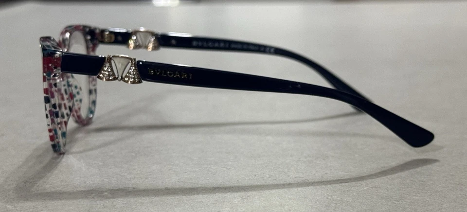 Monturas de gafas para mujer BVLGARI solo mosaico Diva 4119B 5378 - Hecho en Italia Foto 2 de 4