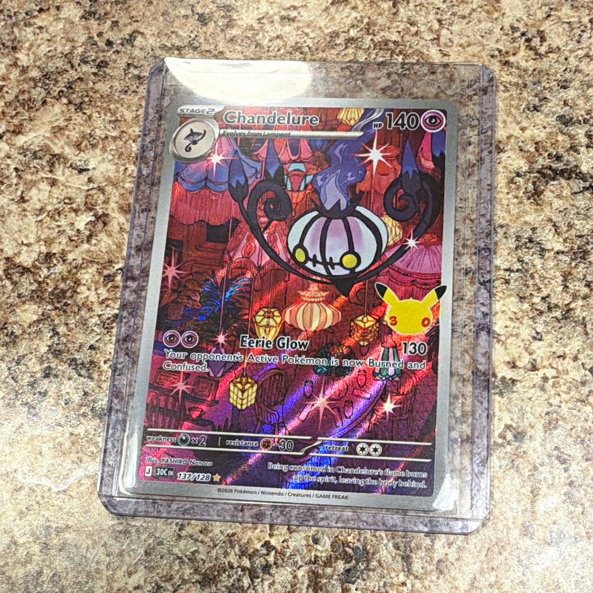 Pokemon Chandelure 137/128 30th Celebration IR