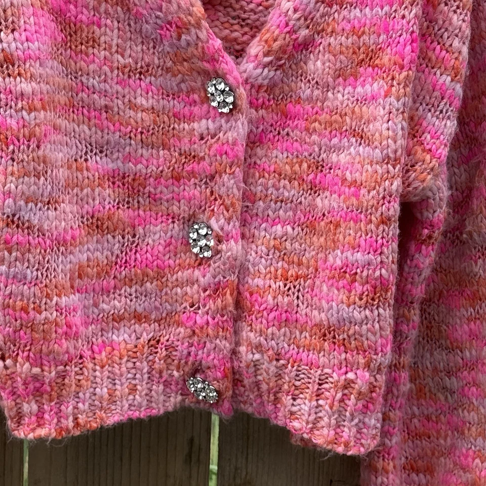 Cárdigan Retro Y2K Pretty In Pink Wild Fable Botones Diamante Nuevo con Etiquetas Talla Grande Foto 2 de 4