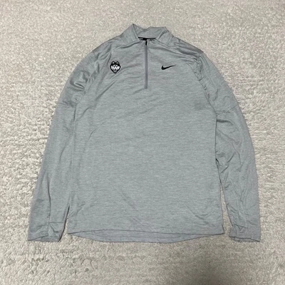 Connecticut Huskies Sweatshirt Women Small Gray Quarter Zip NCAA Hockey Nike - Image 1 of 4