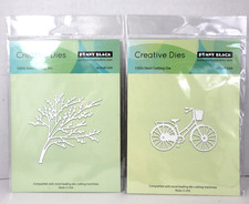 2 Penny Black Metal Cutting Dies Winter Branch 51-372 Bicycle 51-426 Bike Basket
