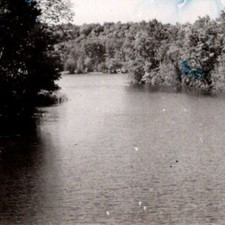 Antica scena RPPC vicino a Parry Sound Ontario Canada c1952