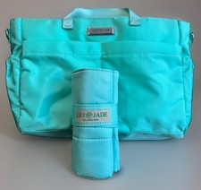 Lily Jade 3.0 Diaper Bag Organizer Insert Jade Silver With Changing Pad New