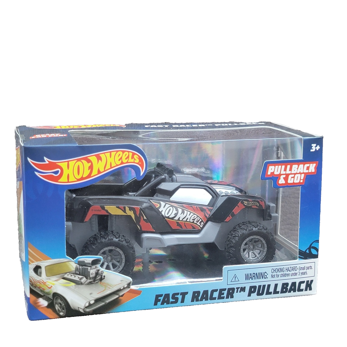 DAWGZILLA Hot Wheels HW Black Fast Racer Pullback & Go Preschool