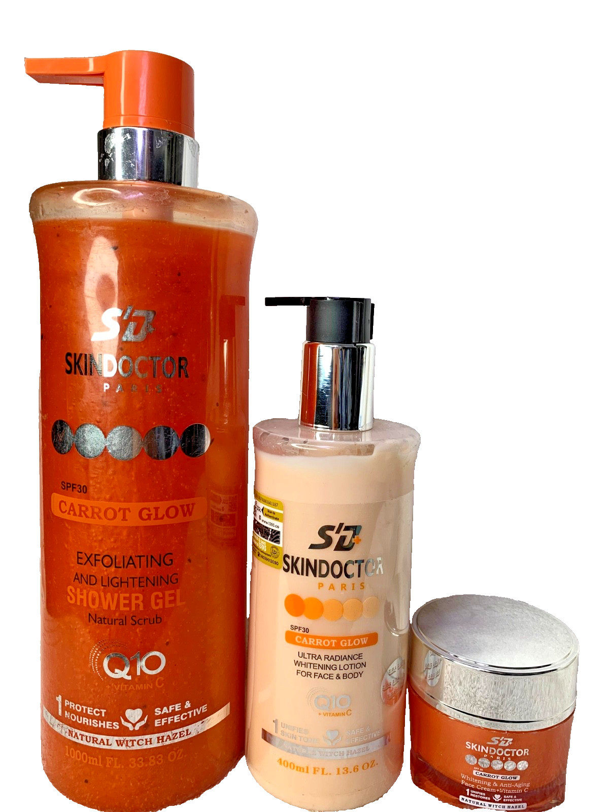 SKINDOCTOR GAMME CARROT GLOW soin éclaircissant anti-imperfection corps et visage