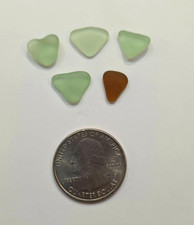 GENUINE SURF TUMBLED SEA GLASS PIECES FROM PUERTO RICO / JEWELRY GRADE