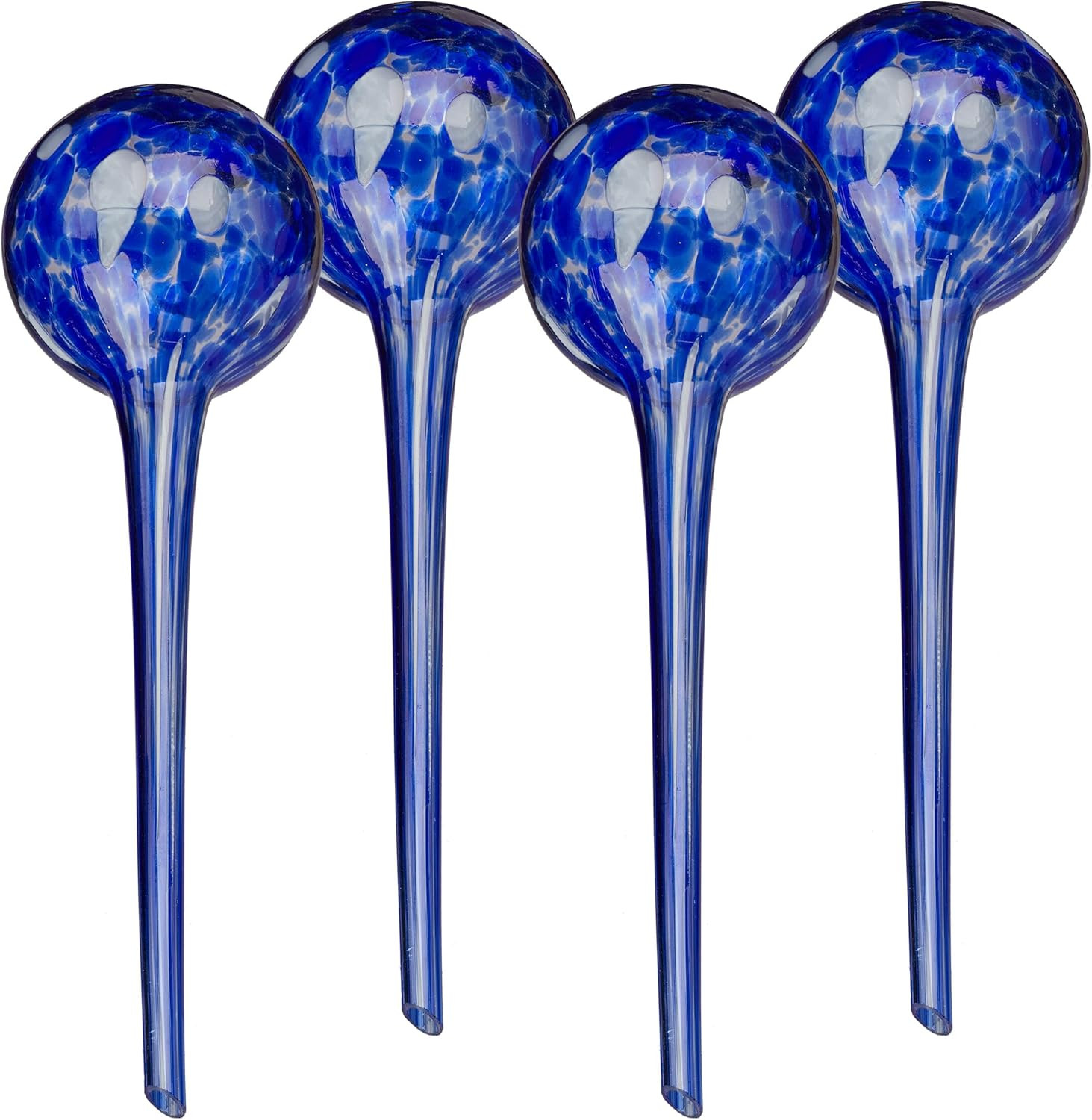 Set 4 Sfere Irrigazione Piante Vacanza Vetro 30x9cm XL 350ml