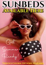 Sunbeds Available Here Sunbed Tanning Salon Poster Notice Sign Opt Laminated