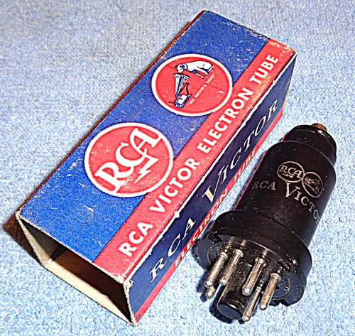 1 NOS RCA 6Q7 Vacuum Tube - AVC Detector Amplifier for Vintage AM Radios
