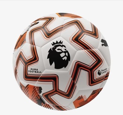 NEW! Puma Premier League Orbita Cup Ball White/Orange/Black