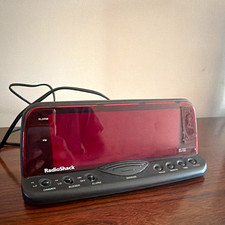 RadioShack Digital Alarm Clock Black/Red, Snooze, Battery Backup, Dimmer