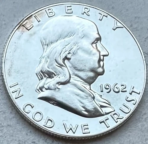1962 Proof Franklin Half Dollar 90% Silver-INV#8487