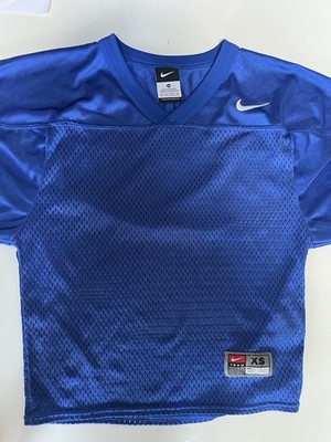 Y2K VTG Nike Youth Football Jerseys Blue XS Short Sleeve Team Jersey