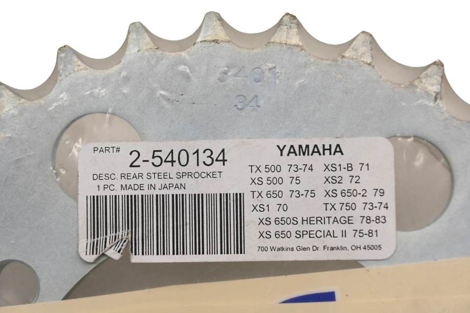 Sunstar 2-540134, 5401-34 34T Rear Sprocket NOS - Image 3 of 3