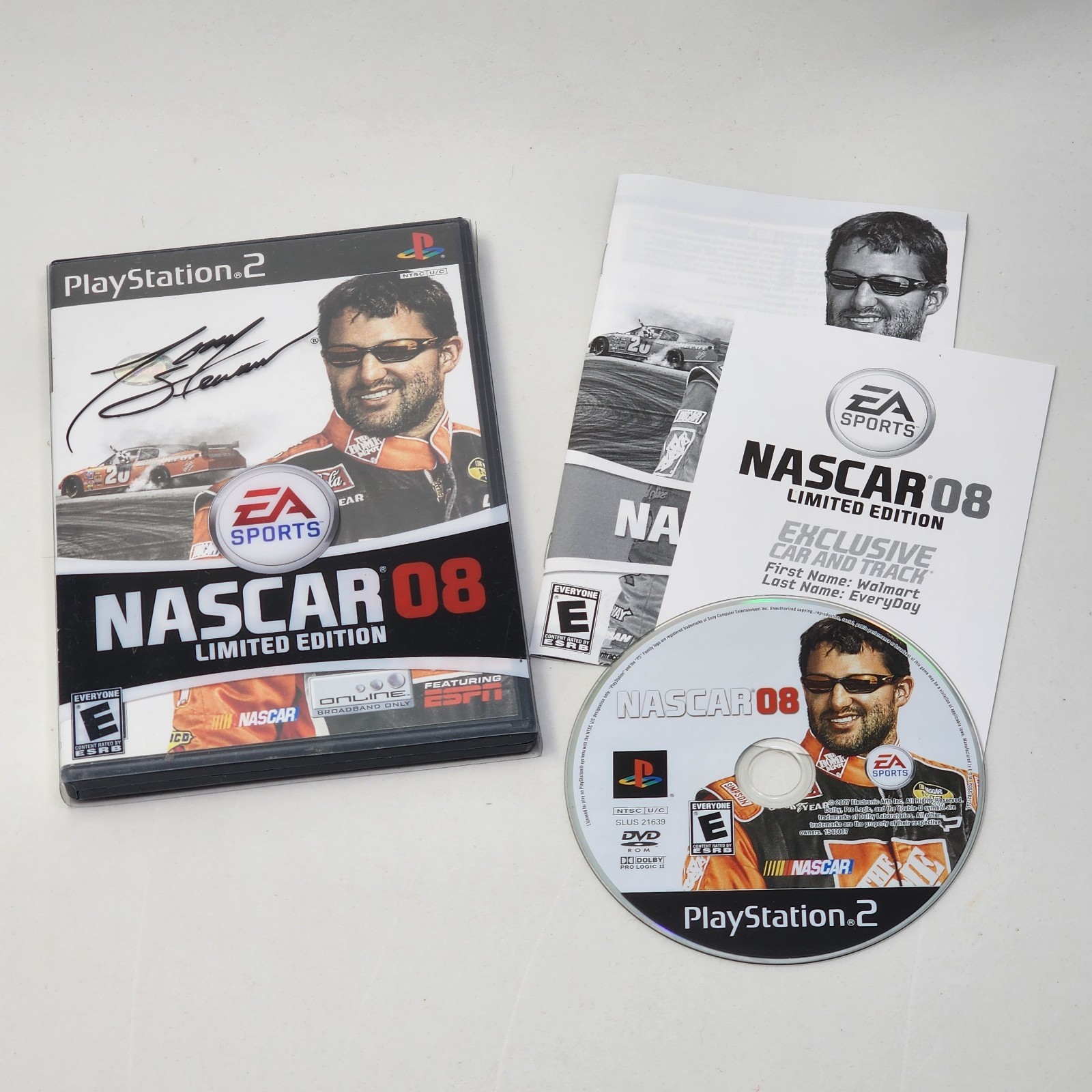 NASCAR 08 Tony Stewart Edición Limitada CIB con Funda 2007 Playstation 2 PS2