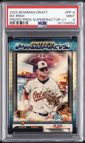 Ike Irish [Superfractor] #PP-8 2025 Bowman Draft Prized Prospects card