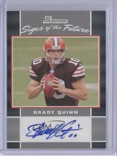 2007 Bowman Signs of the Future Brady Quinn #SF-BQ Auto 9bw