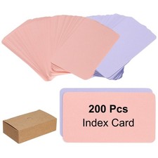 2" x 3.5" Note Card, 100 Pcs Index Card Kraft Paper Round Corner, Purple/Pink