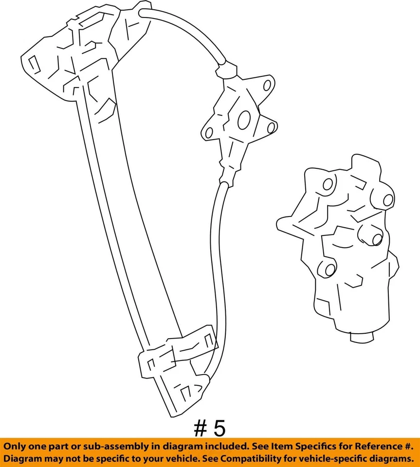 Regulador de janela dianteira esquerda driver Chevrolet Impala 2006-2010 FOZ5E - Imagem 4 de 4