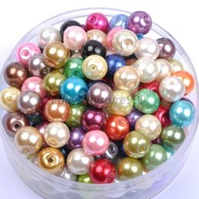 Top Quality Czech GLASS PEARL Round Loose BEADS Choose - 4MM, 6MM, 8MM 10MM