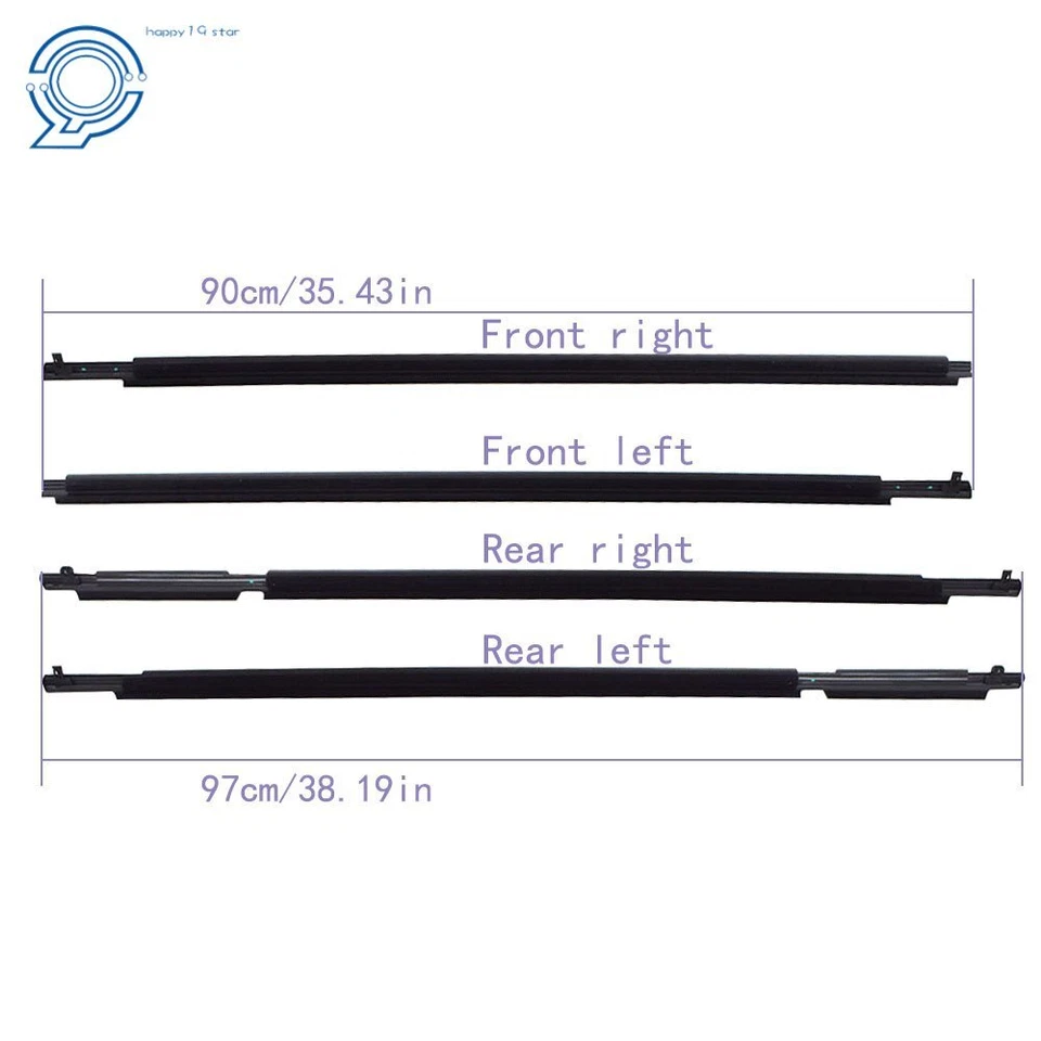 Weatherstrip Window Moulding Trim Seal Belt For 2009-2011 2012 Toyota RAV4 Black Foto 2 de 4