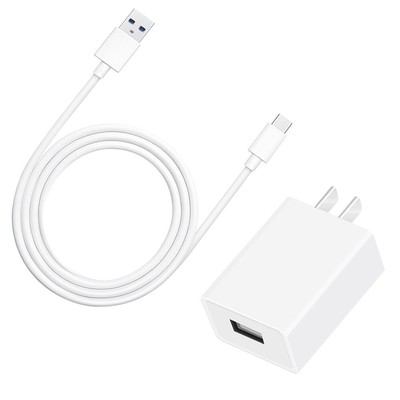 Premium Quick Charging USB Power Adapter + Type C USB Cable for Sonim XP8 XP8800